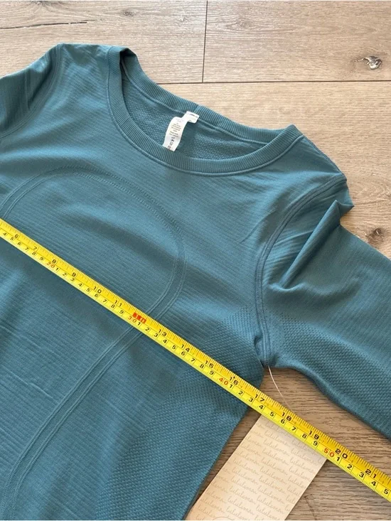 NWT Lululemon Swiftly Tech LS *Breeze Silverescent Size  6 Persian Green 4 Way - Picture 9 of 13